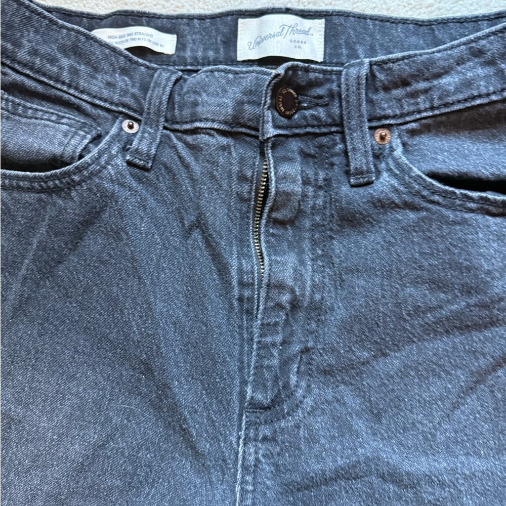 Universal thread goods company, black denim jeans, size 4 R